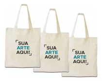 30 Sacolas Ecobag ALG. 20x25 Personalizada Com Seu Tema