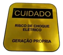 Kit C/ 10 Placa Geraçao Própria Cpfl 13x13 Risco De Choque