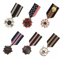 Set 6 Medallas Insignias Militares 