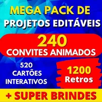 Pack 240 Convites Animados E Retrospectivas Proshow Producer