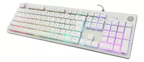 Teclado Branco Semi Mecânico Gamer Led Rgb Abnt2 Usb