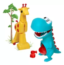 Brinquedo Bebe Educativo Dino Papa Tudo E Gina Girafa 