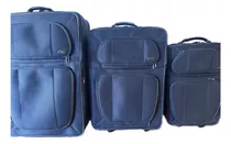 Set De 3 Valijas Samsonite Negras Tela En Buen Estado