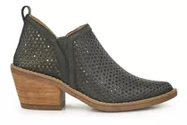 Bota Cuero Mujer Botineta Zapatos Taco Borcego Briganti Moda