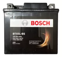 Bateria Bosch Gixxer R15 Fz16 Xr150 (ytx5l) Btx5l-bs 12v 4ah