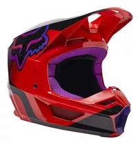 Casco Moto Niño V1 Venz Rojo/morado Fox