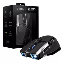 Mouse Gamer Inalambrico Evga X20 16000dpi 10 Botones Black Color Negro