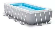 Piscina Estructural Rectangular Intex 26792 Con Capacidad De 10874 Litros De 488cm De Largo X 244cm De Ancho  Gris Claro Diseño Mosaico