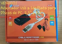 Adaptador Sata Ide A Usb P/ Disco 2,5 Y 3,5 Noga C/fuente