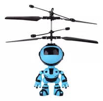Mini Drone Robô Voador Azul Voa De Verdade Brinquedo