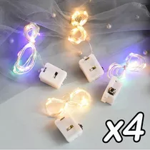 Extensión Luces Led Con Pilas 3metro Navidad Boda Decoración