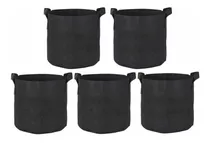 Kit Com 5 Vasos De Feltro 18 Litros - Growbag 