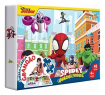 Quebra-cabeça Grandão Spidey Marvel 48 Peças Disney Toyster