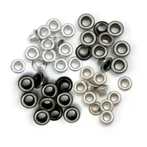 Paquete De 60 Ojillos De Aluminio De 1/3 De Pulgada Color Metal