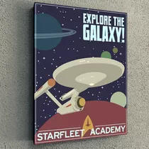 Cuadro De Serie Star Trek Explore The Galaxy 30x40x4cm
