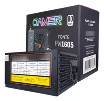 Fonte De Alimentação 500w Atx Gamer 80 Plus 110/220v C Chave