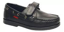 Zapato Nautico Con Velcro Colegial Marcel 27 Al 40 (art501n)