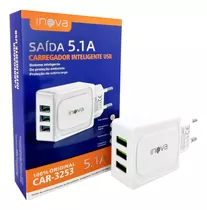 Carregador Rápido Fonte 3 Usb Inova 5.1a Universal