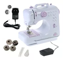 Maquina De Coser Portátil Fhsm-505a 12 Puntadas Pedal Color Blanco