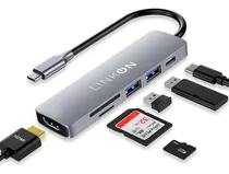 Hub Adaptador Usb Tipo C 6 En 1 Para Mac Macbook Windows