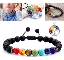 Collares Y Pulseras Con Colgantes De Cristal De 7 Chakras