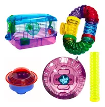 Jaula Para  Hamster Kaytee Lighted Habitat + Accesorios