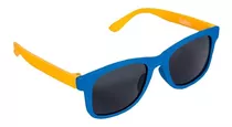 Óculos De Sol Buba Baby Color 0-3 Anos, Design Blue, Cor Azul Armação De Elastômero Termoplástico, Lente De Policarbonato Haste De Elastômero Termoplástico