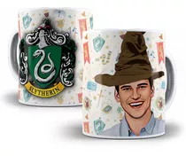 Caneca Harry Potter Sonserina Com Caricatura Personalizada