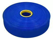 Manguera Plana Para Descarga De Agua 2 X 50 Mt Power Rain Color Azul