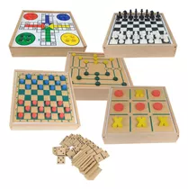 Jogos 6x1 Dama Jogo Velha Ludo Trilha Xadrez Domino