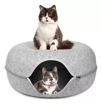 Cama Tipo Tunel Rascador Cuna Interactiva Gatos Dona Xl Ax ®