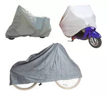 Funda Carpa Lona Cubre Moto Bicicleta Impermeable Gris 2x1mt