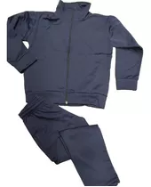 Conj. Colegial Campera Pantalón Acetato Niños 6 A 16 Azul