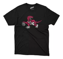 Remera Basket Nba Toronto Raptors Negra Logo Raptor