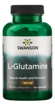 L-glutamine Aminoácido 500mg/ 100cap Swanson