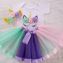 Tutu Nenas + Remera O Body Personlaizado + Vincha De Regalo