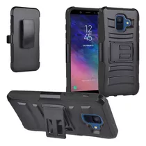 Funda Con Tapa Para Samsung Galaxy A6 Con Cierre Y Protector