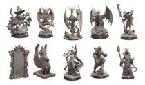 Kit Miniaturas Academia Loxwort 37 Peças D&d Rpg Coleção