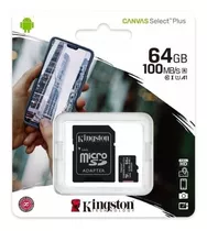 Memoria Micro Sd 64gb Kingston Canvas Clase 10 A1 - Testigo