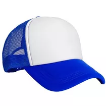 Gorra Trucker Azul C/ Frente Blanco P/ Sublimar Sublimable