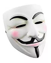 Mascara Anonymus V De Venganza Disfraz Vendetta Nicky Pvc Color Blanco Anominus