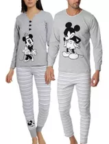 Par Pijamas Pareja Paquete Ropa Dormir Duo Mickey Mouse Gris