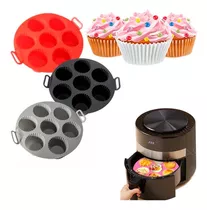 Moldes Silicona Capacillos X7 Cupcakes Muffins Air Fryer 