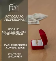 Fotografo Profesional Boda, Casamiento, Cumpleaños 15