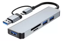 Hub Adaptador Multipuertos Usb C Memoria Notebook Pc 6 En 1