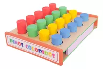 Brinquedos De Madeira Educativos Pinos De Encaixe Coloridos Montessori 2 Ano