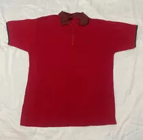 Chomba De Hombre Roja Con Cierre Remera Ropa Vestir Camisa