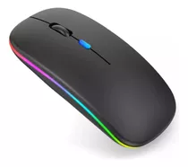 Mouse Sem Fio Recarregável Elegante Click Silencioso Led Rgb