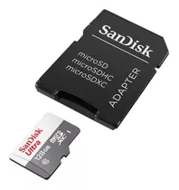 Cartão De Memória 128gb Micro Sd Sandisk Ultra Classe 10 Sdxc Sdhc 80mb/s 533 Vezes Mais Rápido