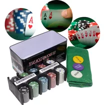 Kit De Poker Com 200 Fichas Cassino Royale Iniciante Texas